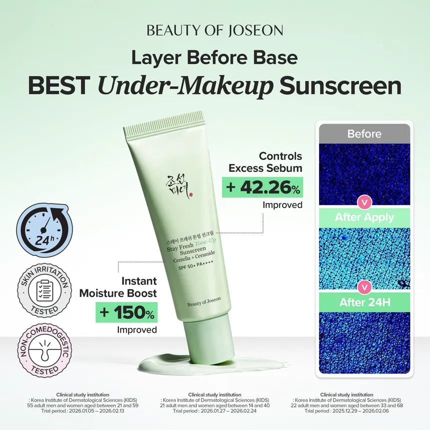 Beauty of Joseon Stay Fresh Tone-Up Sunscreen - Green