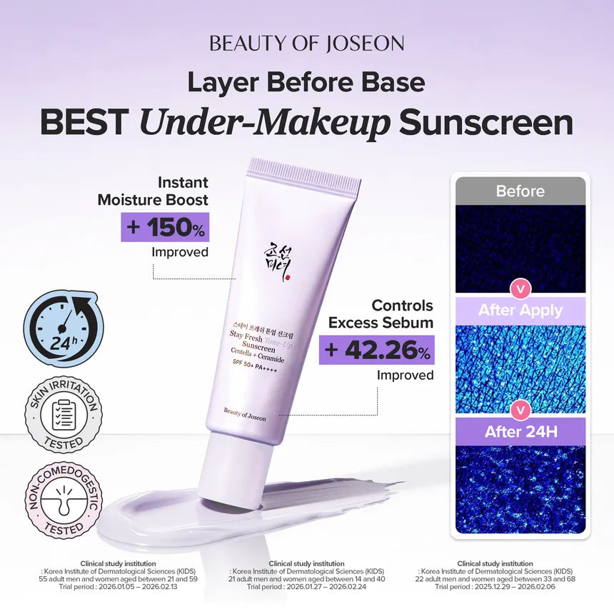 Beauty of Joseon Stay Fresh Tone-Up Sunscreen - Purple
