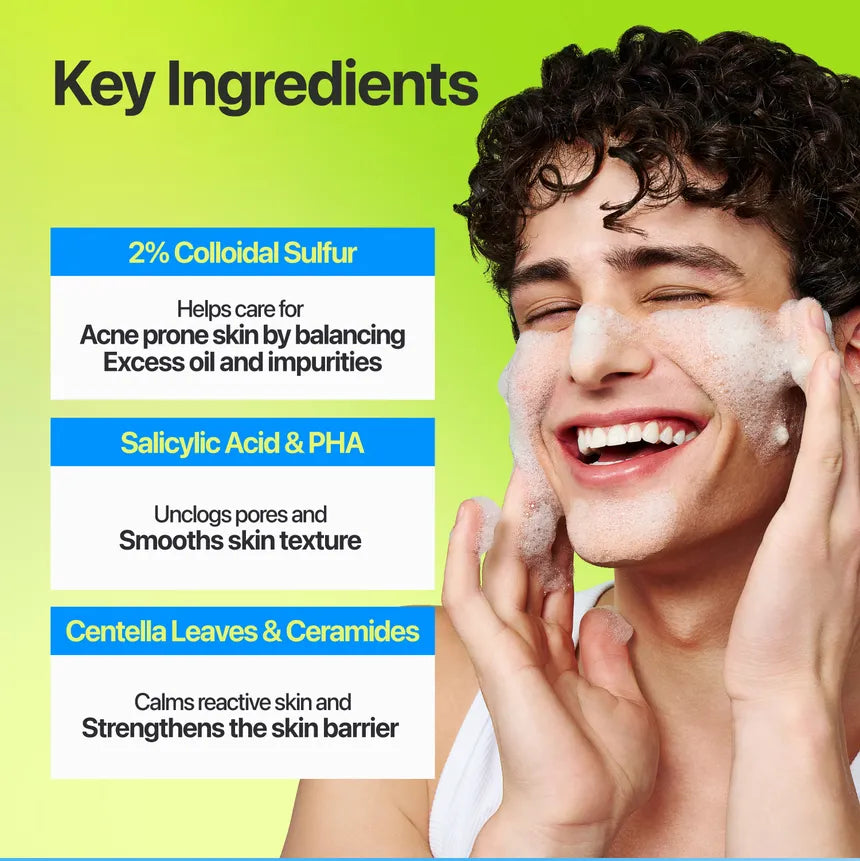 numbuzin Zero Blemish Clarifying 2% Sulfur Cleansing Foam