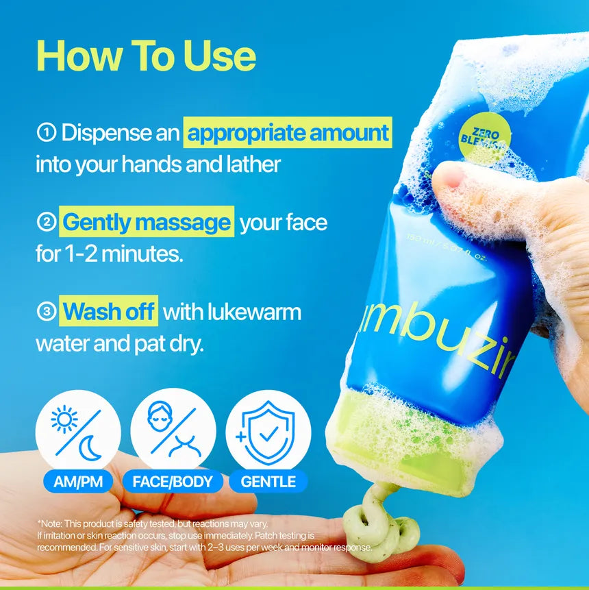 numbuzin Zero Blemish Clarifying 2% Sulfur Cleansing Foam