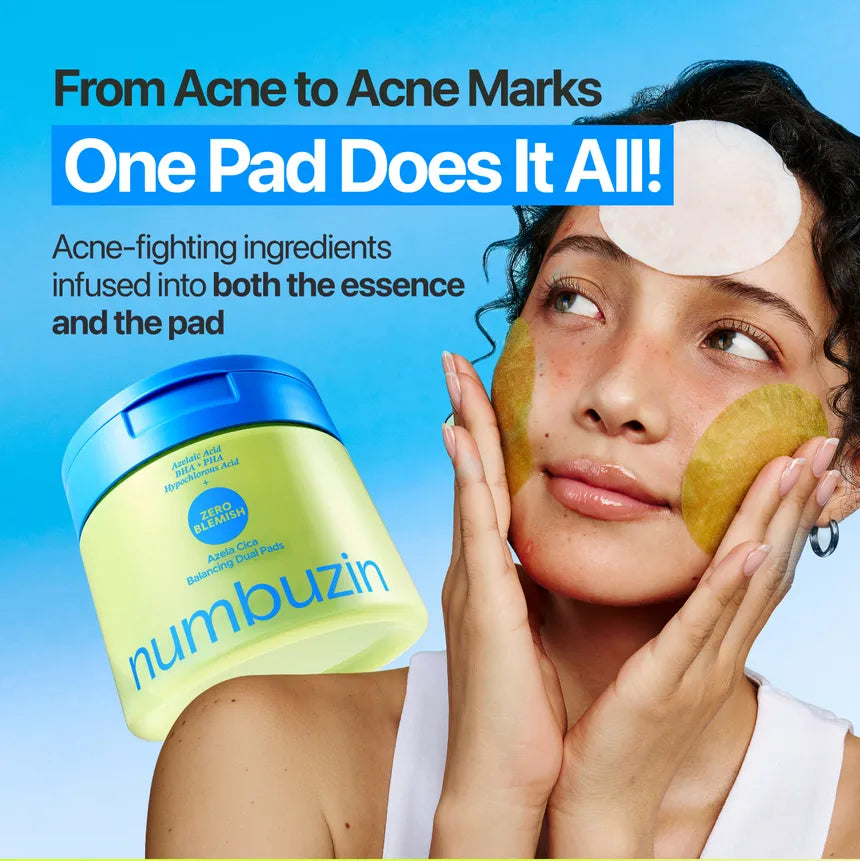 numbuzin Zero Blemish Azela Cica Balancing Dual Pads