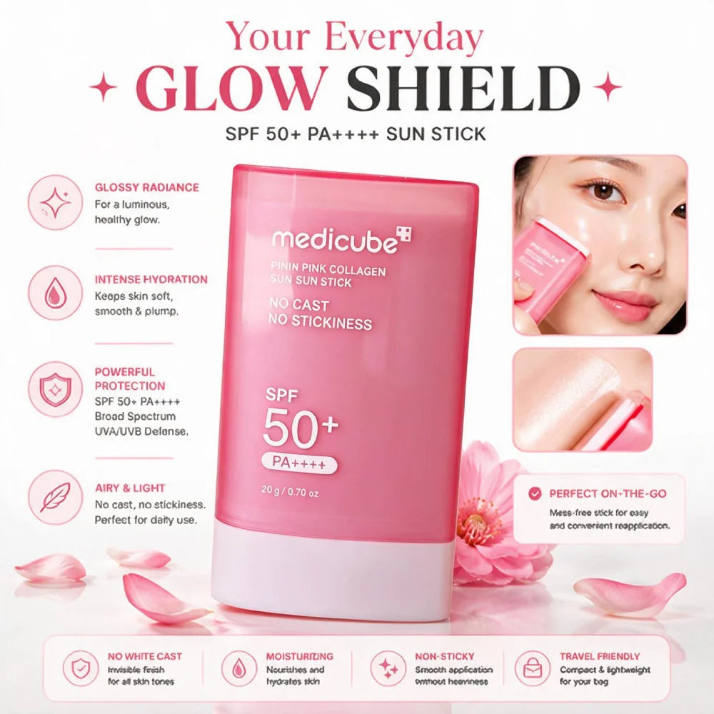medicube PDRN Pink Collagen Airy Sun Stick