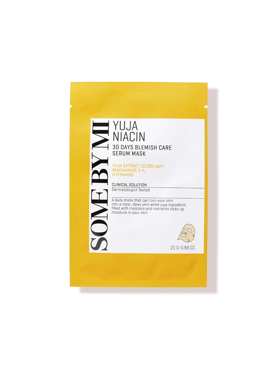 SOME BY MI Yuja Niacin Blemish Care Brightening Sheet Mask