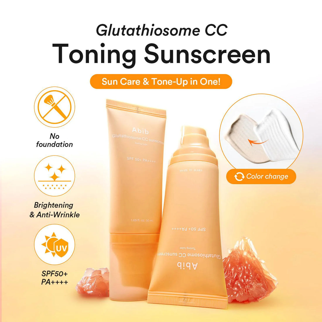 Abib Glutathiosome CC Sunscreen Toning Tube SPF50+ PA++++