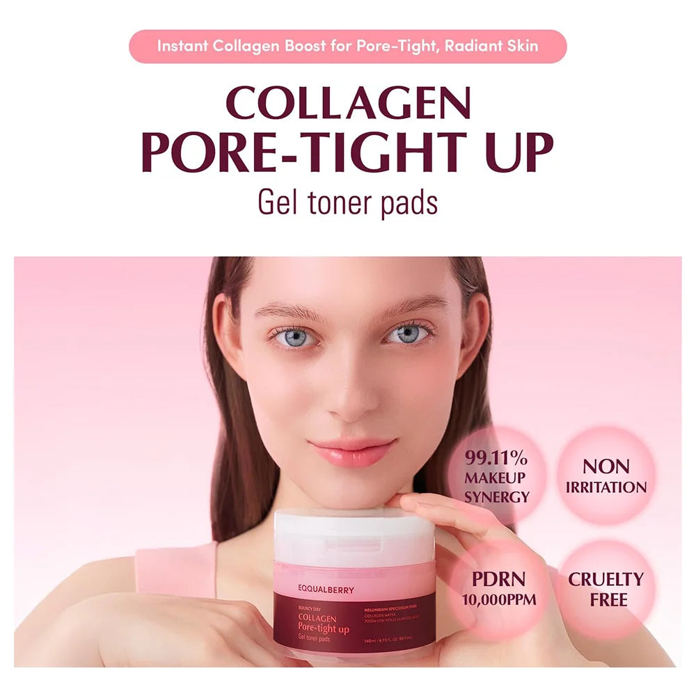 EQQUAL BERRY Collagen Pore Tight Up Gel Toner Pads