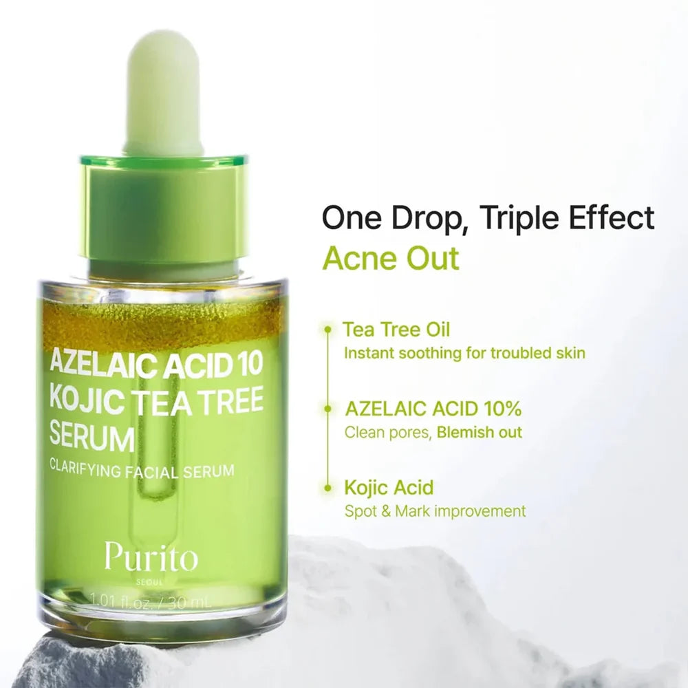Purito SEOUL Azelaic Acid 10% + Kojic Acid + Tea Tree Facial Serum