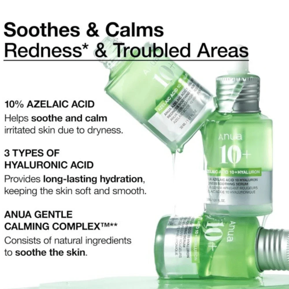 Anua Azelaic Acid 10 Hyaluron Redness Soothing Serum