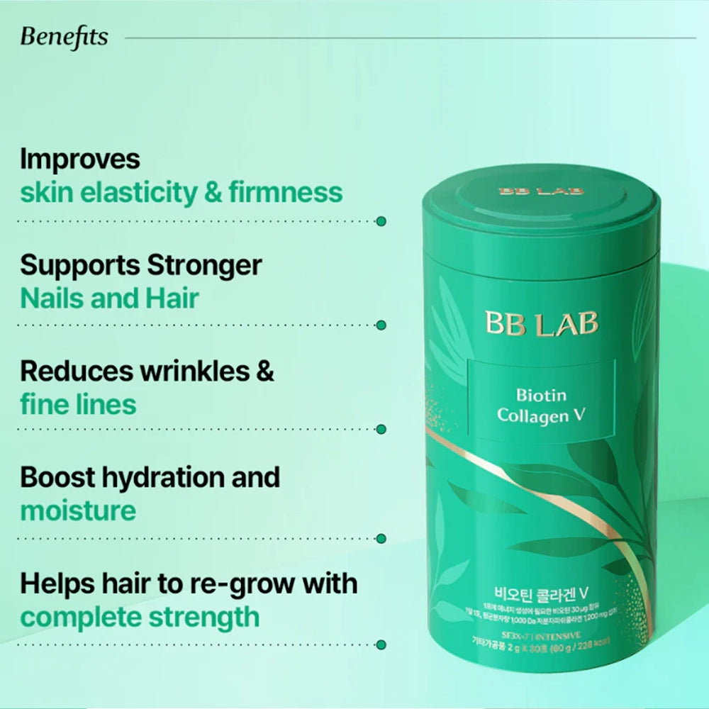 BB Lab Biotin Collagen V - Korean Hair, Skin & Nail Supplements