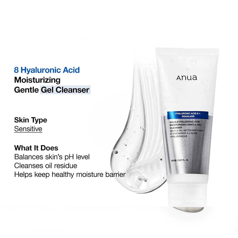 Anua 8 Hyaluronic Acid Moisturizing Gentle Gel Cleanser