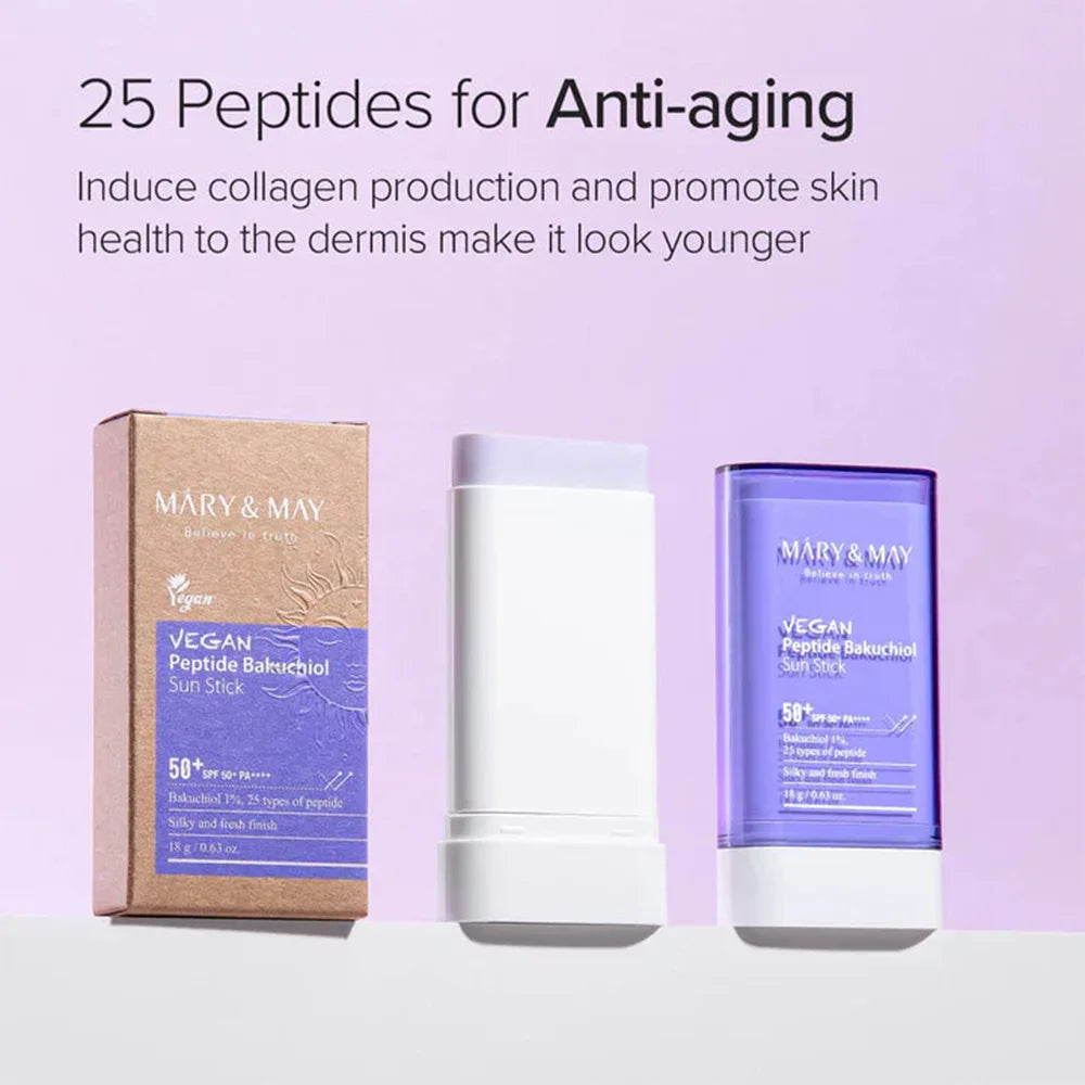 MARY&MAY Vegan Peptide Bakuchiol Sun Stick SPF50+ PA++++