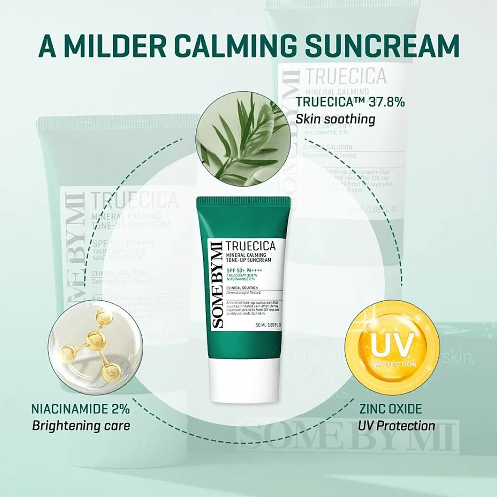 SOME BY MI Truecica Mineral Calming Tone-Up Suncream SPF50+