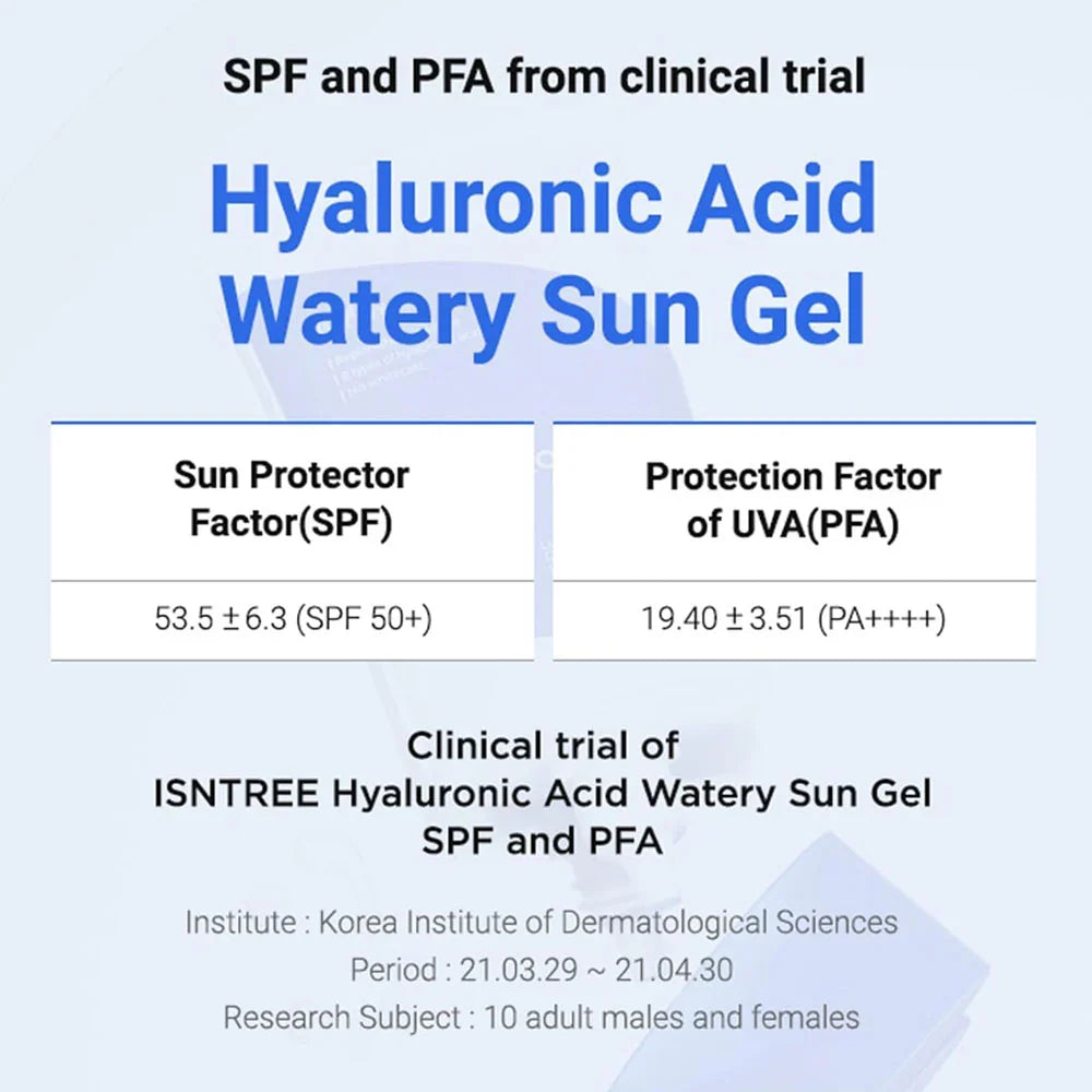 Isntree Hyaluronic Acid Watery Sun Gel SPF50+ PA++++