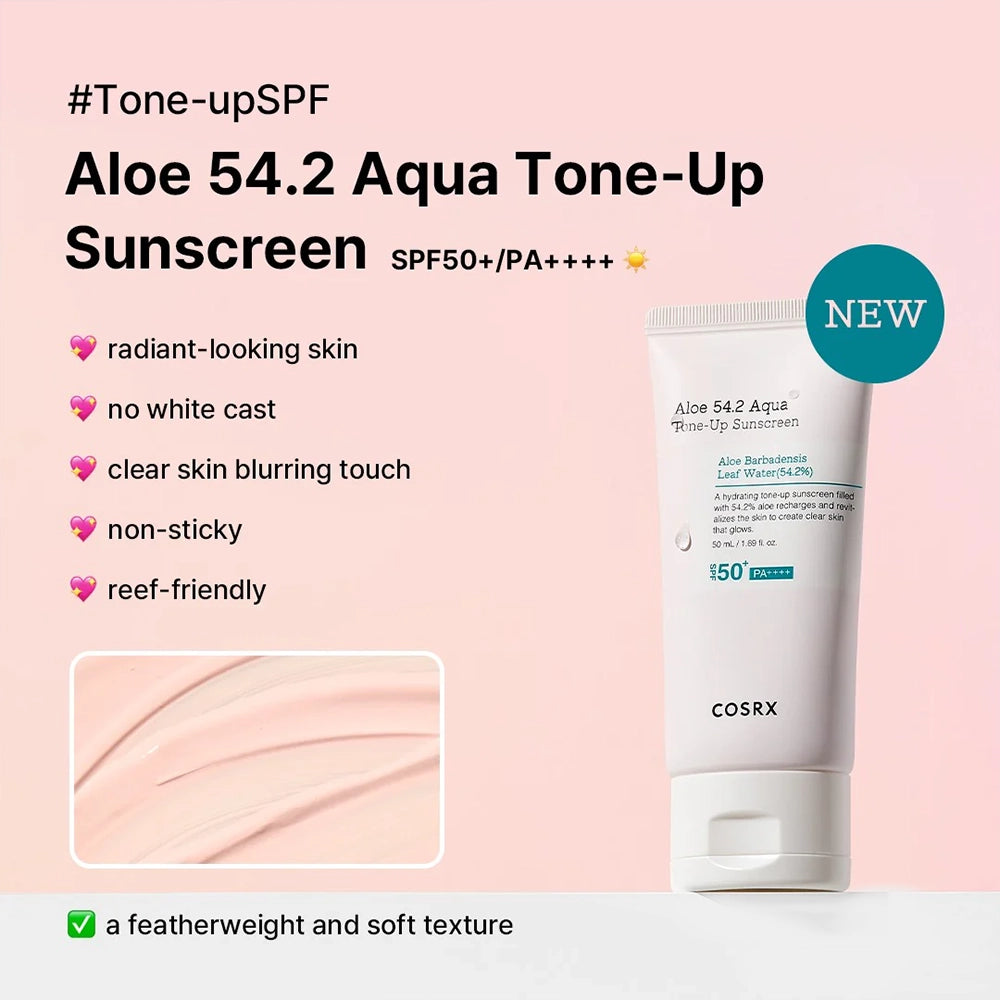 COSRX Aloe 54.2 Aqua Tone-Up Sunscreen SPF50+