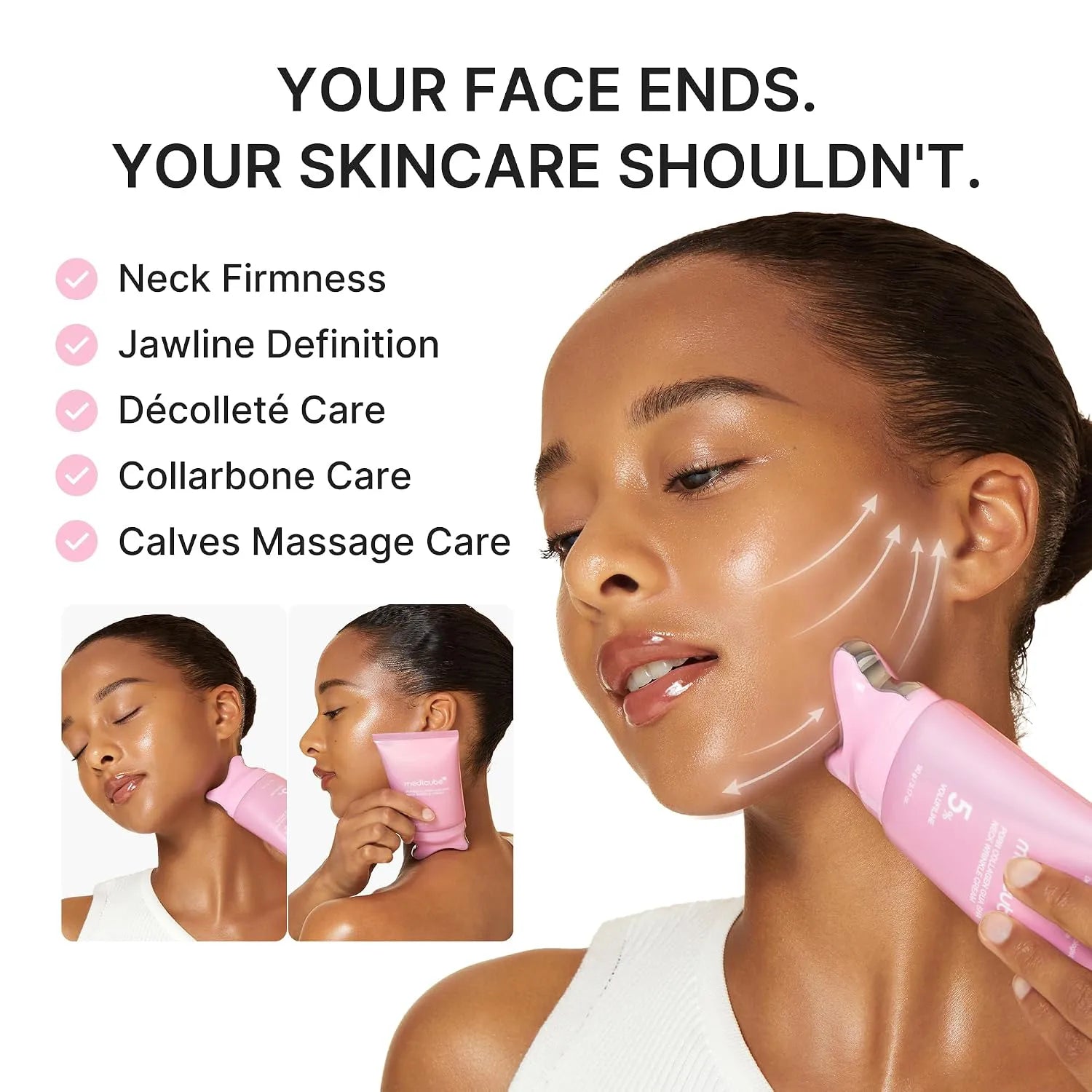 medicube PDRN Collagen Gua Sha Neck Wrinkle Cream