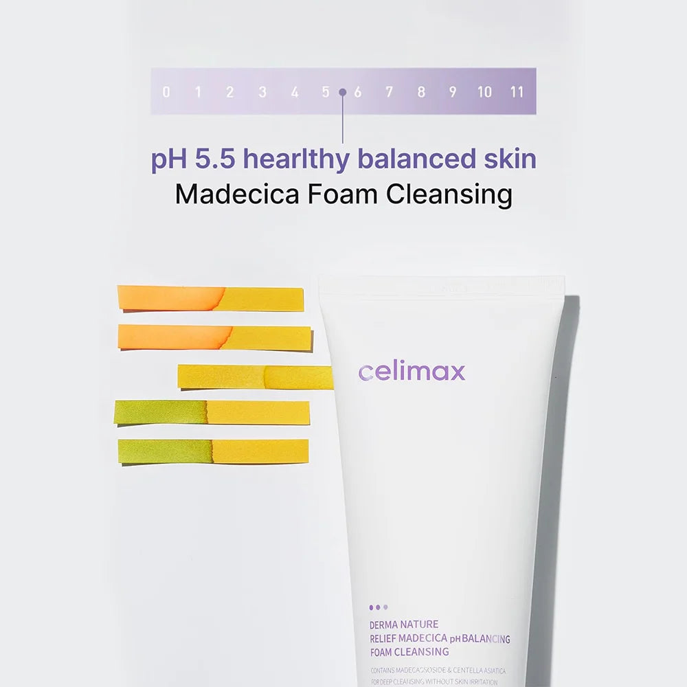 celimax Derma Nature Relief Madecica PH Balancing Foam Cleansing