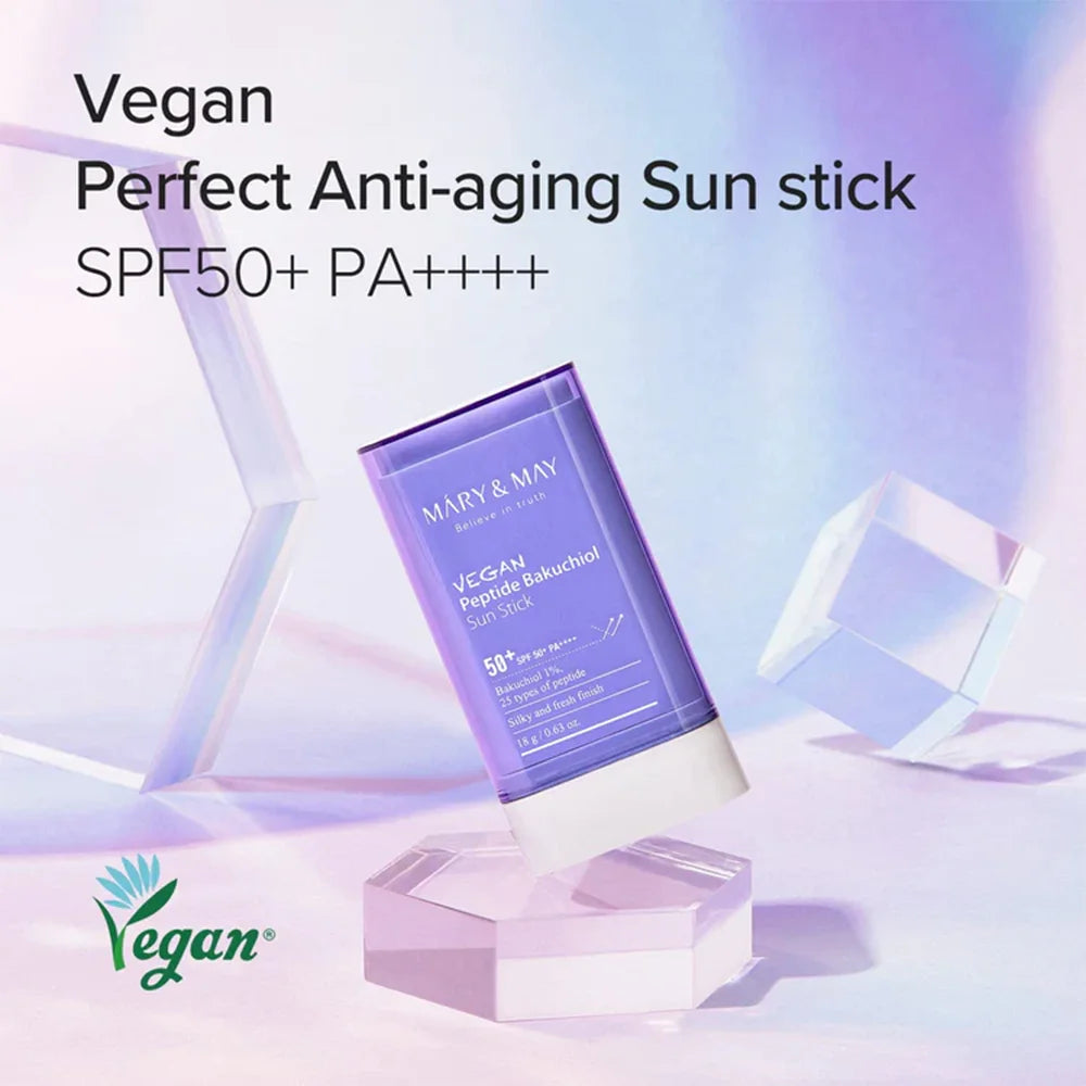 MARY&MAY Vegan Peptide Bakuchiol Sun Stick SPF50+ PA++++