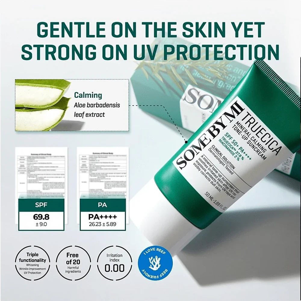 SOME BY MI Truecica Mineral Calming Tone-Up Suncream SPF50+
