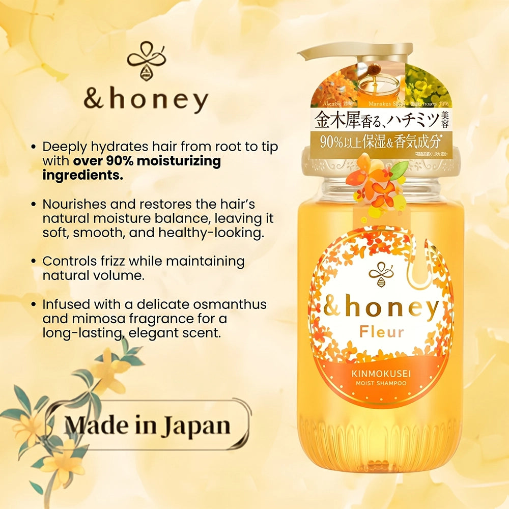 &honey Fleur Kinmokusei Moist Shampoo Step 1.0