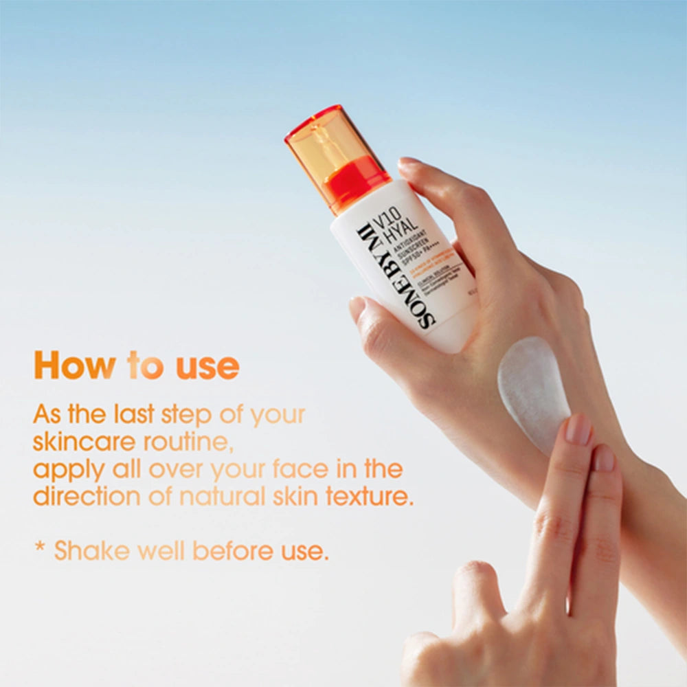 SOME BY MI V10 Hyal Antioxidant Sunscreen Intensive Soothing and Protecting Cream SPF 50+