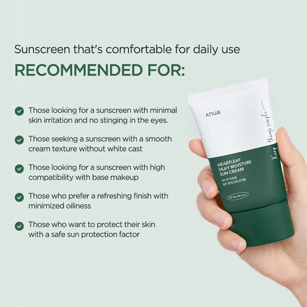 Anua Heartleaf Silky Moisture Sunscreen
