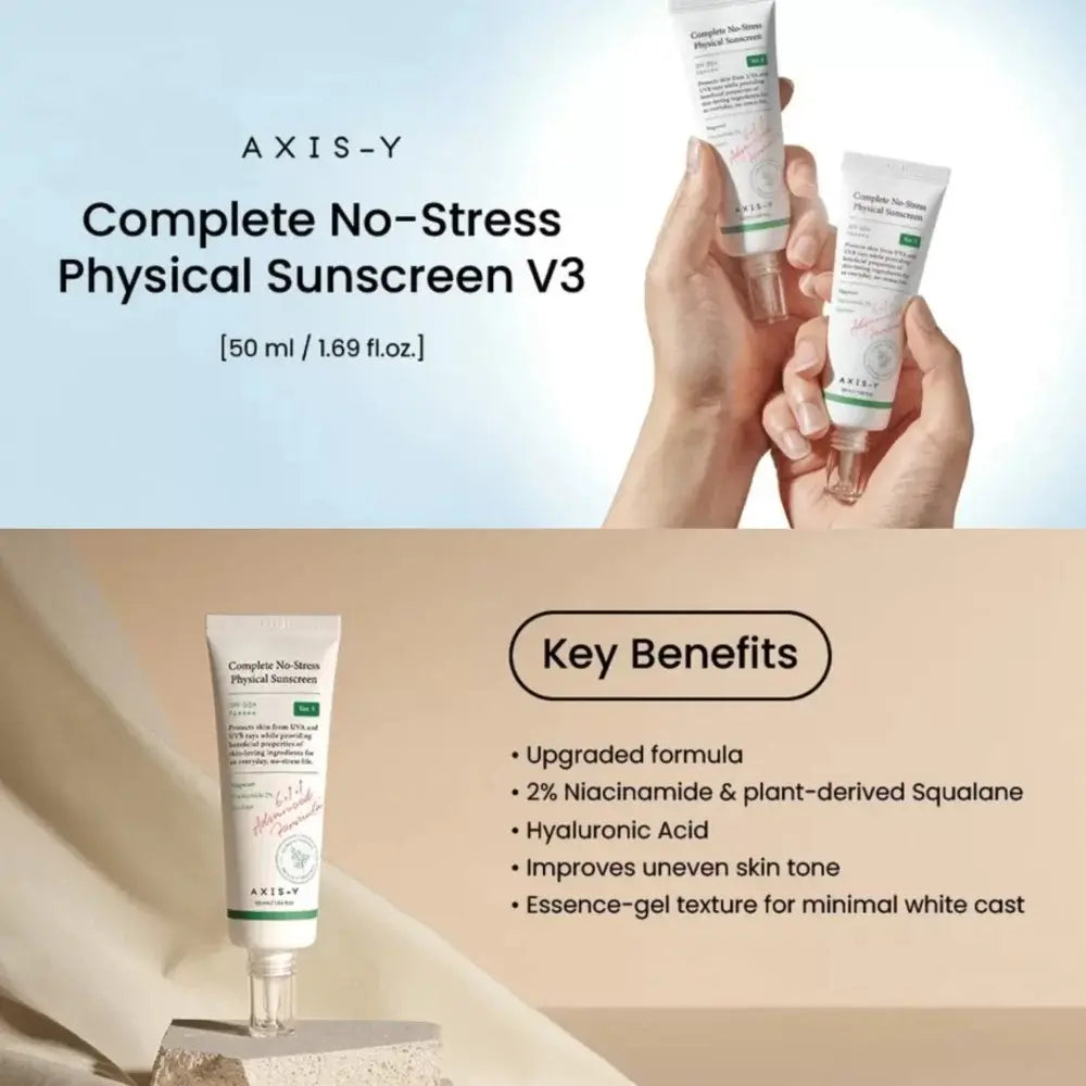 AXIS-Y Complete No-Stress Physical Sunscreen SPF50+