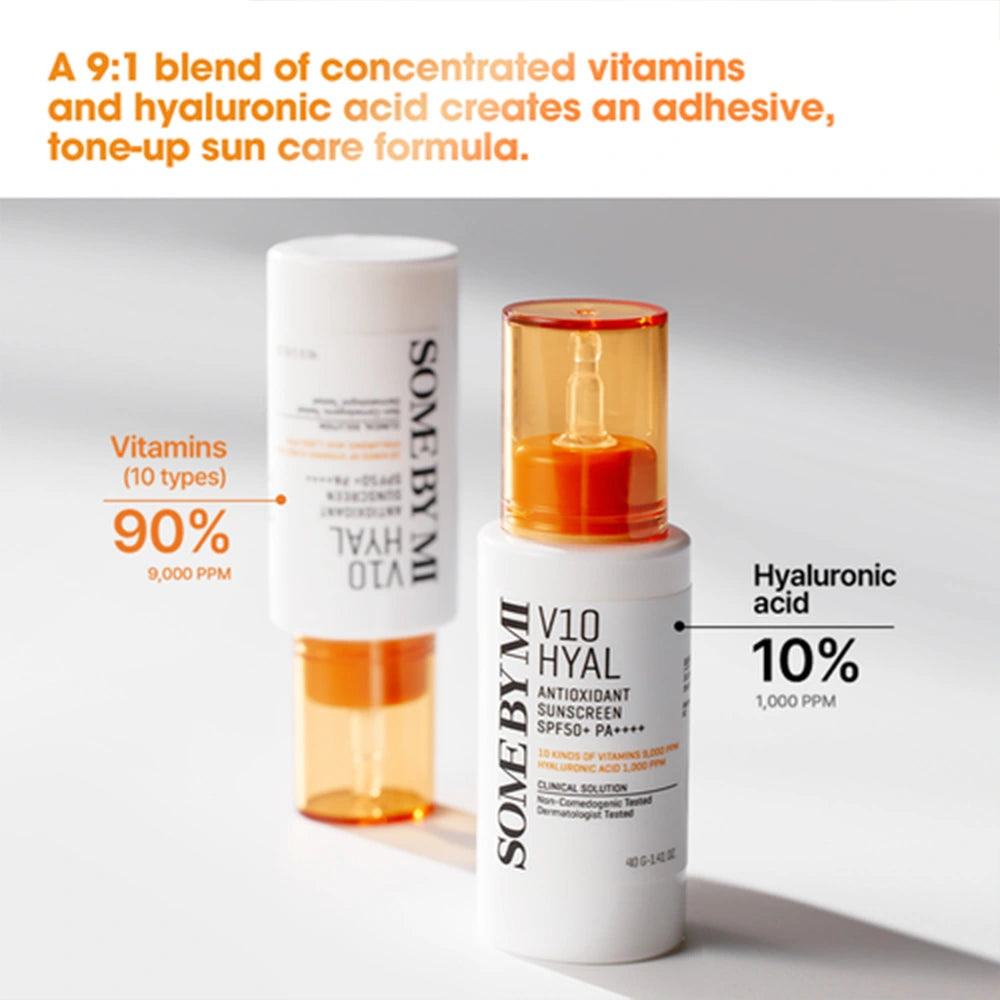 SOME BY MI V10 Hyal Antioxidant Sunscreen Intensive Soothing and Protecting Cream SPF 50+