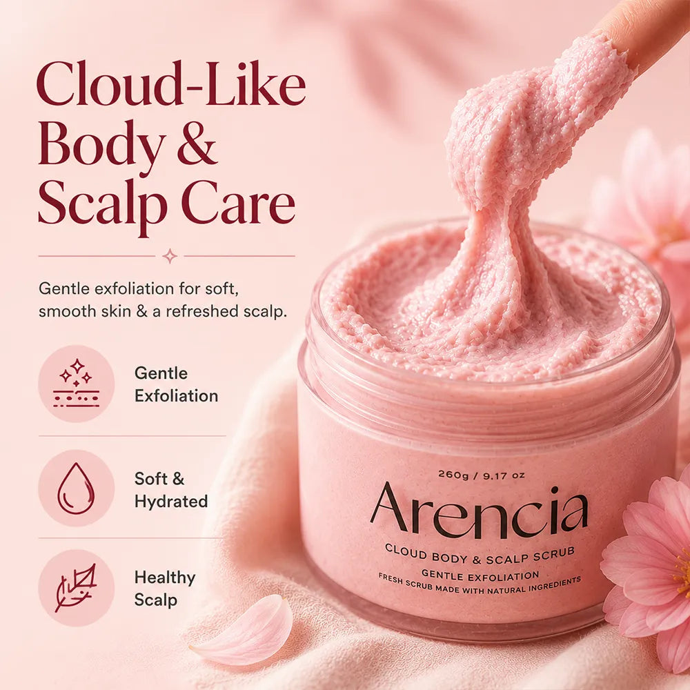 Arencia Cloud Body & Scalp Scrub  (Lavender & Pear)