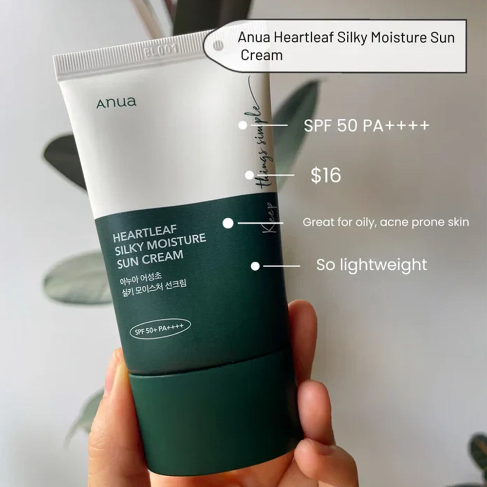 Anua Heartleaf Silky Moisture Sunscreen