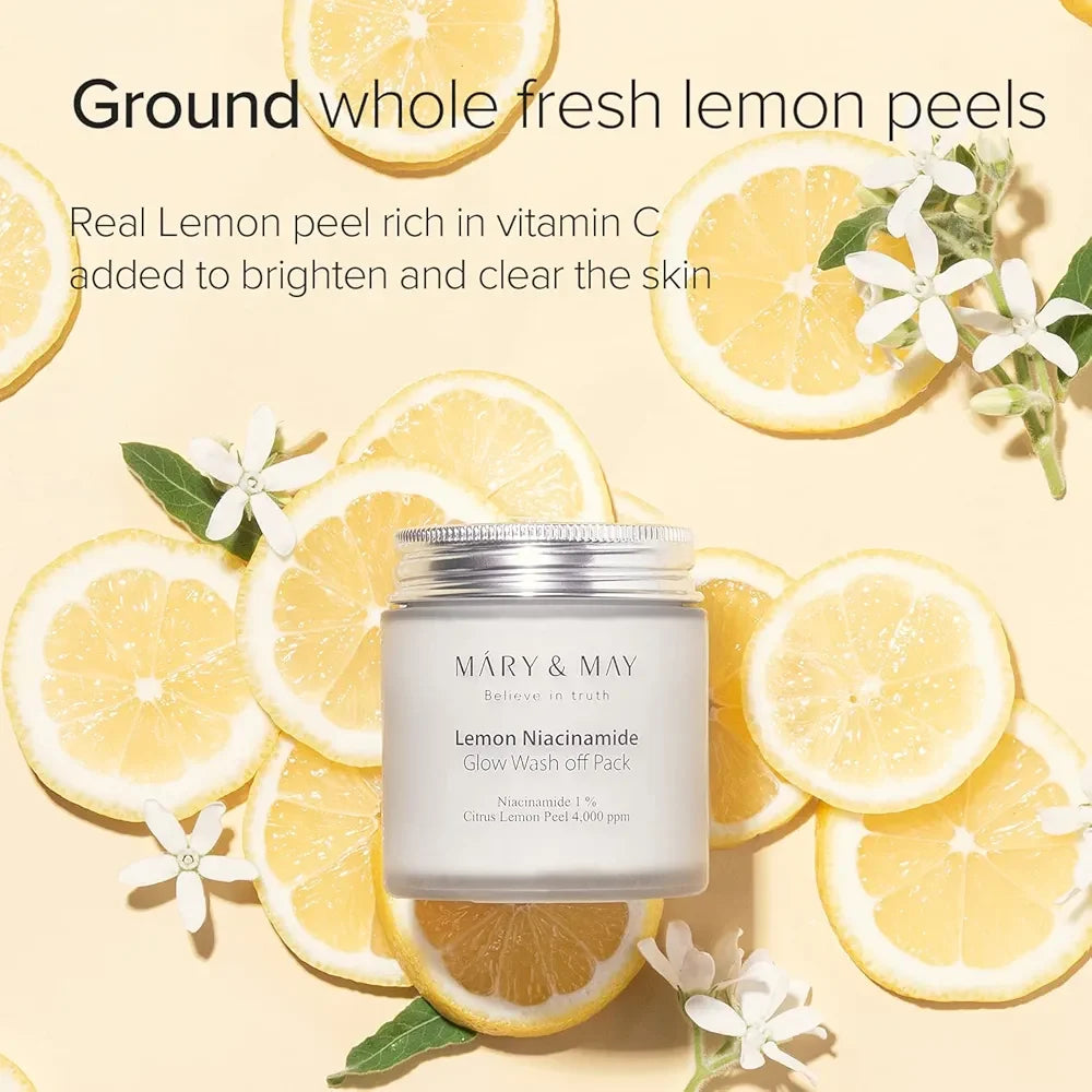MARY&MAY Vegan Lemon Niacinamide Glow Wash off Pack