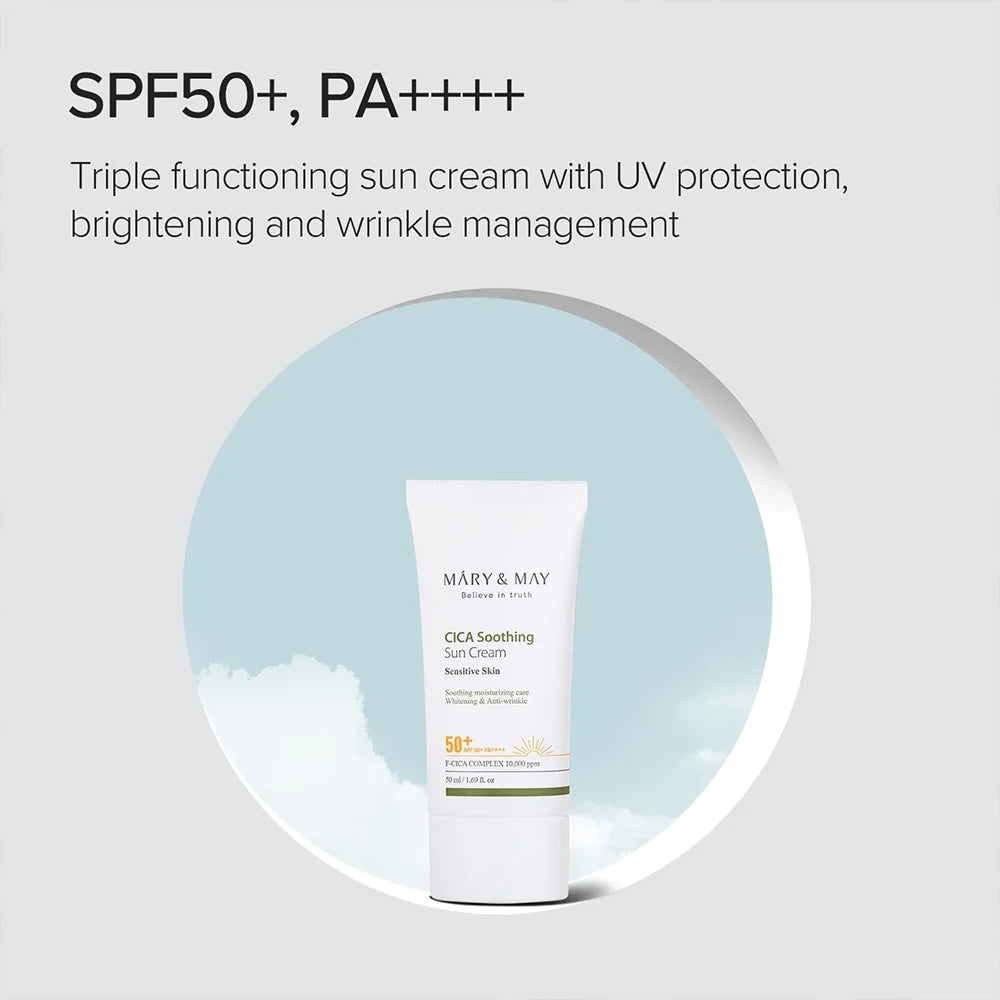 MARY&MAY Cica Soothing Protection Cream SPF 50+